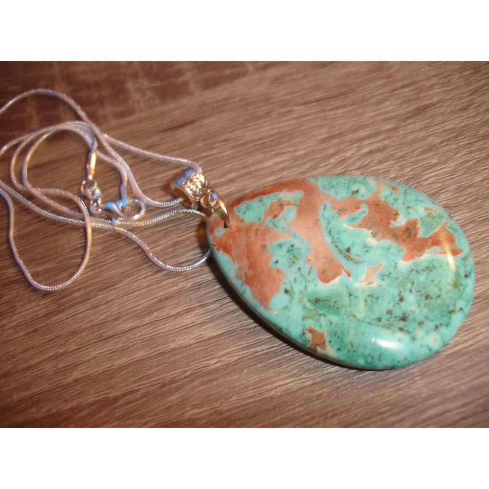 Gemstone Blue Teardrop Necklace